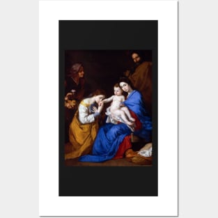 The Holy Family with Saints Anne and Catherine of Alexandria by Jusepe de Ribera Posters and Art